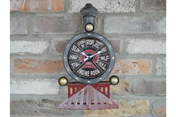 Steam Train Style Portable Wall Clock
