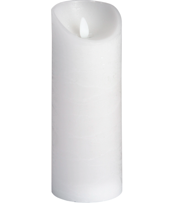 20 cm Battery Operated Real Wax LED Flicking Pillar Candles