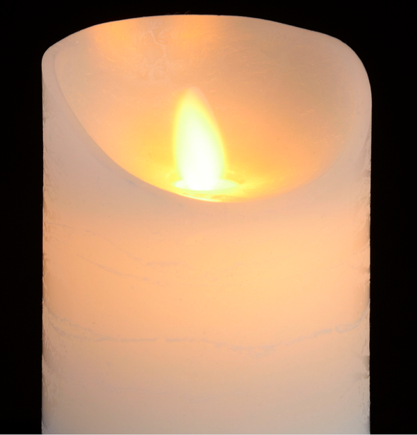 10 cm LED Real Wax Flickering Flame Pillar Candle