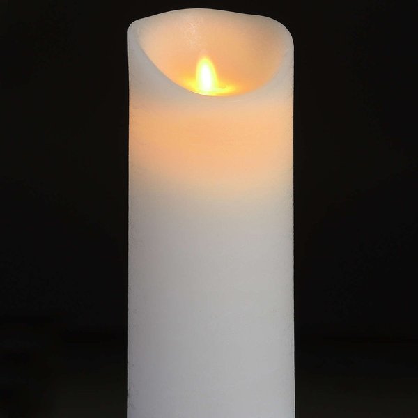23 cm Real Wax LED Flickering Flame Pillar Candle