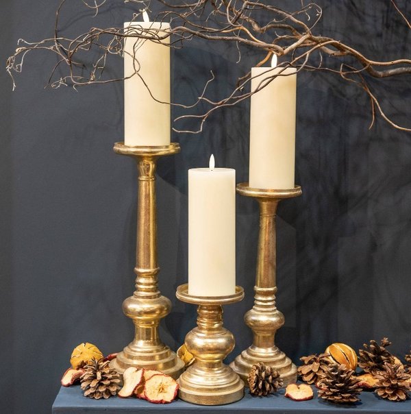23 cm Real Wax LED Flame Pillar Candle