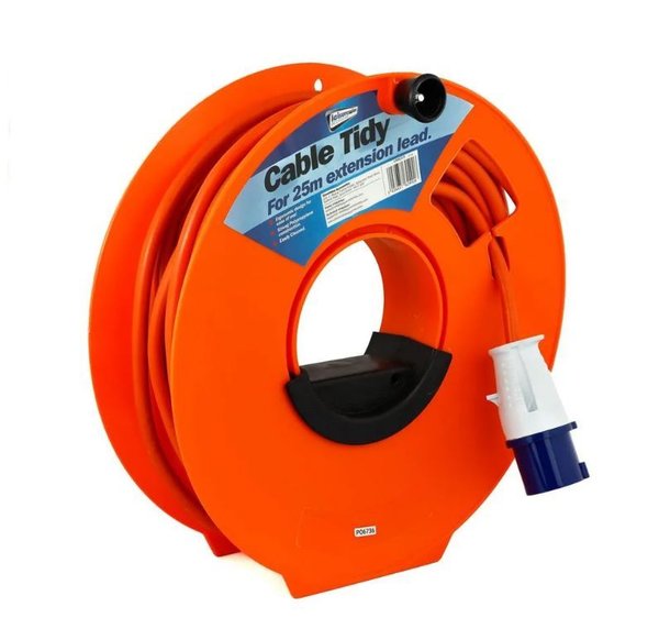 Hook Up Extension Cord Wheel Cable Tidy - Orange